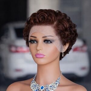 Short brown pixie hair